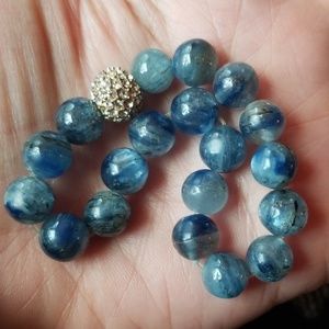 Beautiful Kyanite and Crystal bracelet